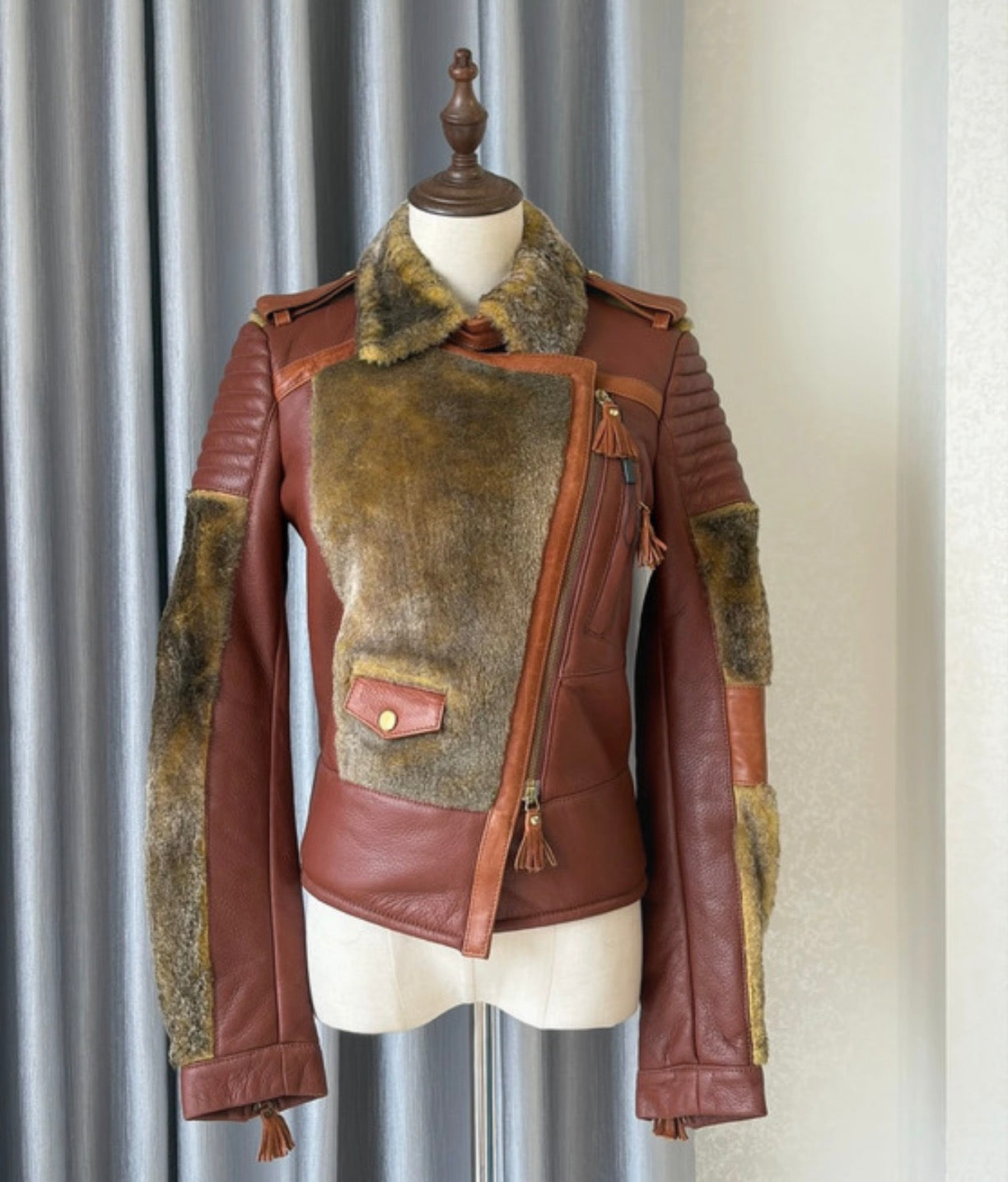 JUST CAVALLI red/ brown jacket