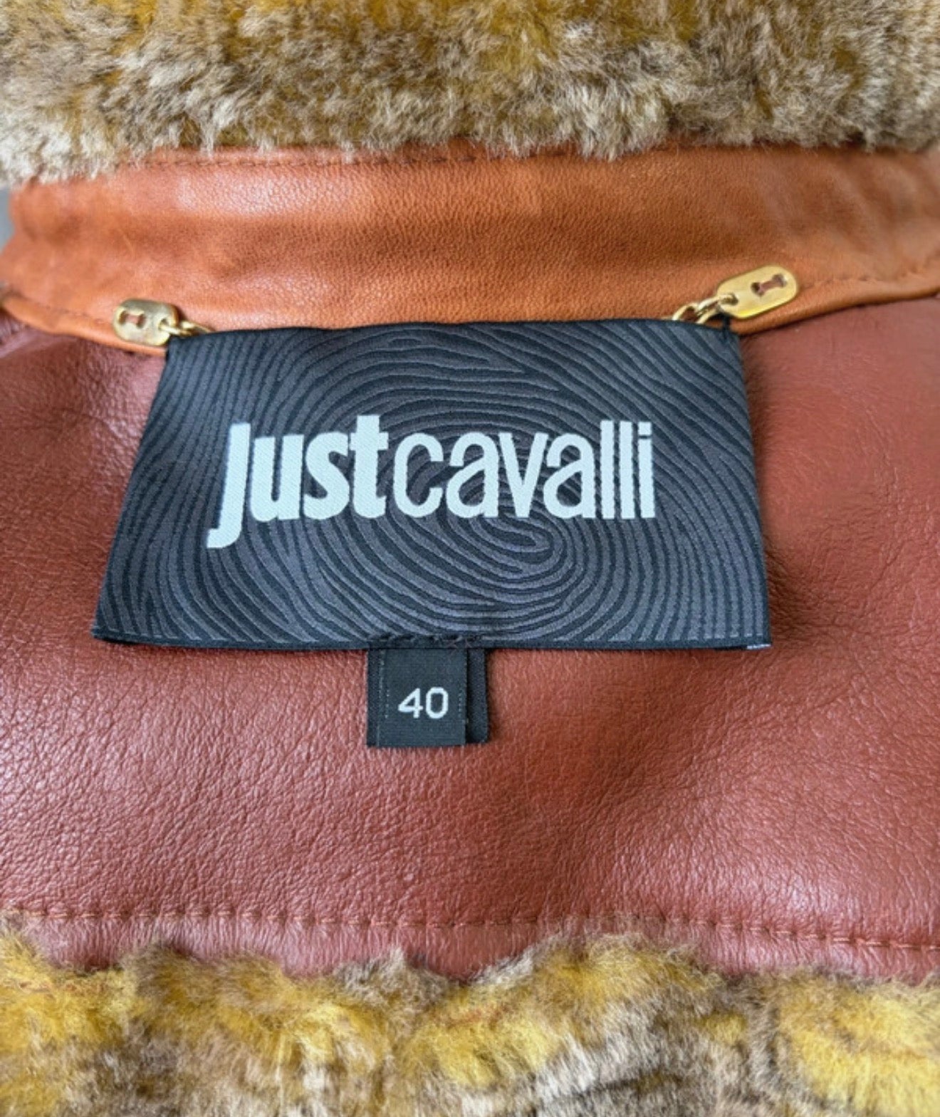 JUST CAVALLI red/ brown jacket