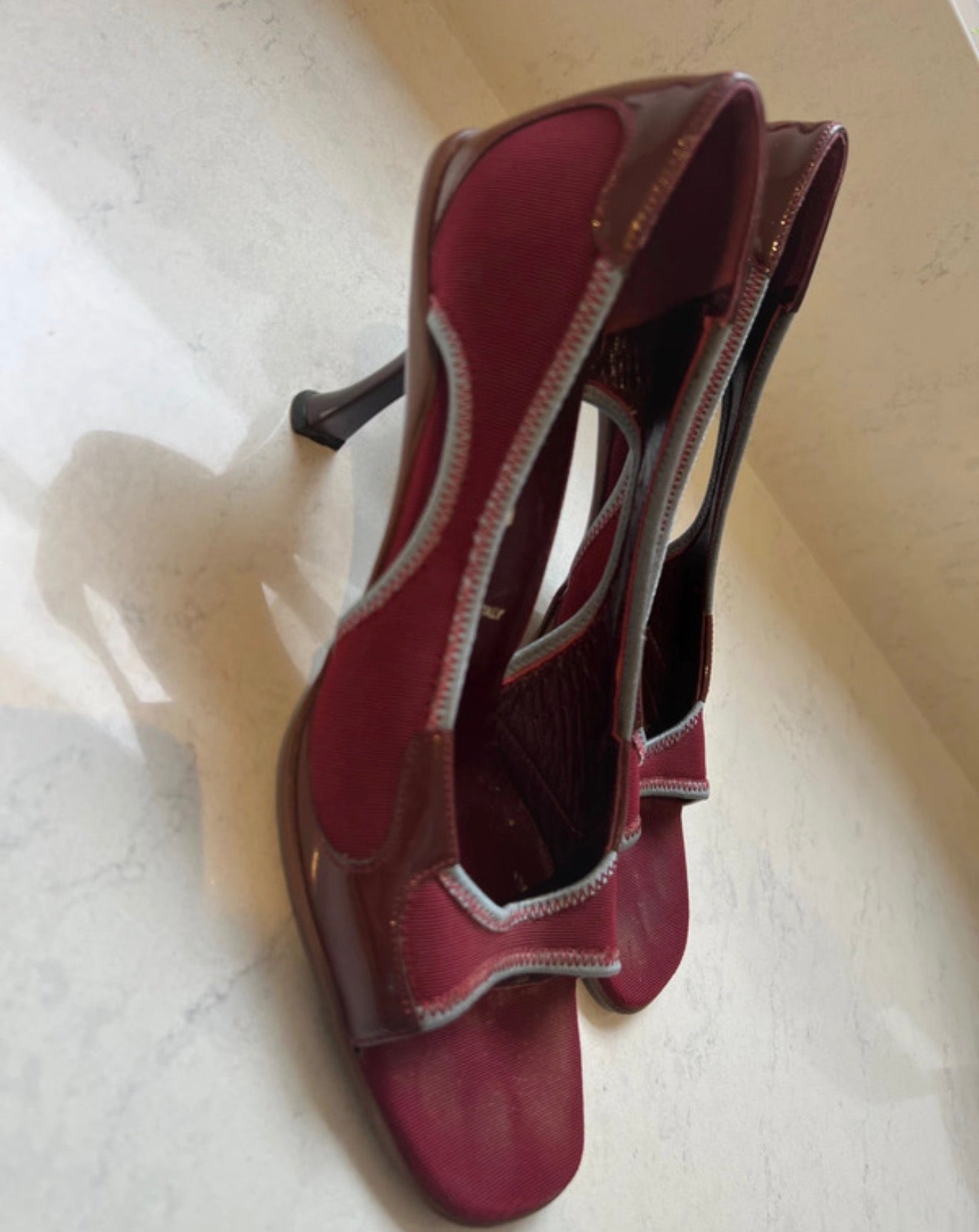 PRADA burgundy heels