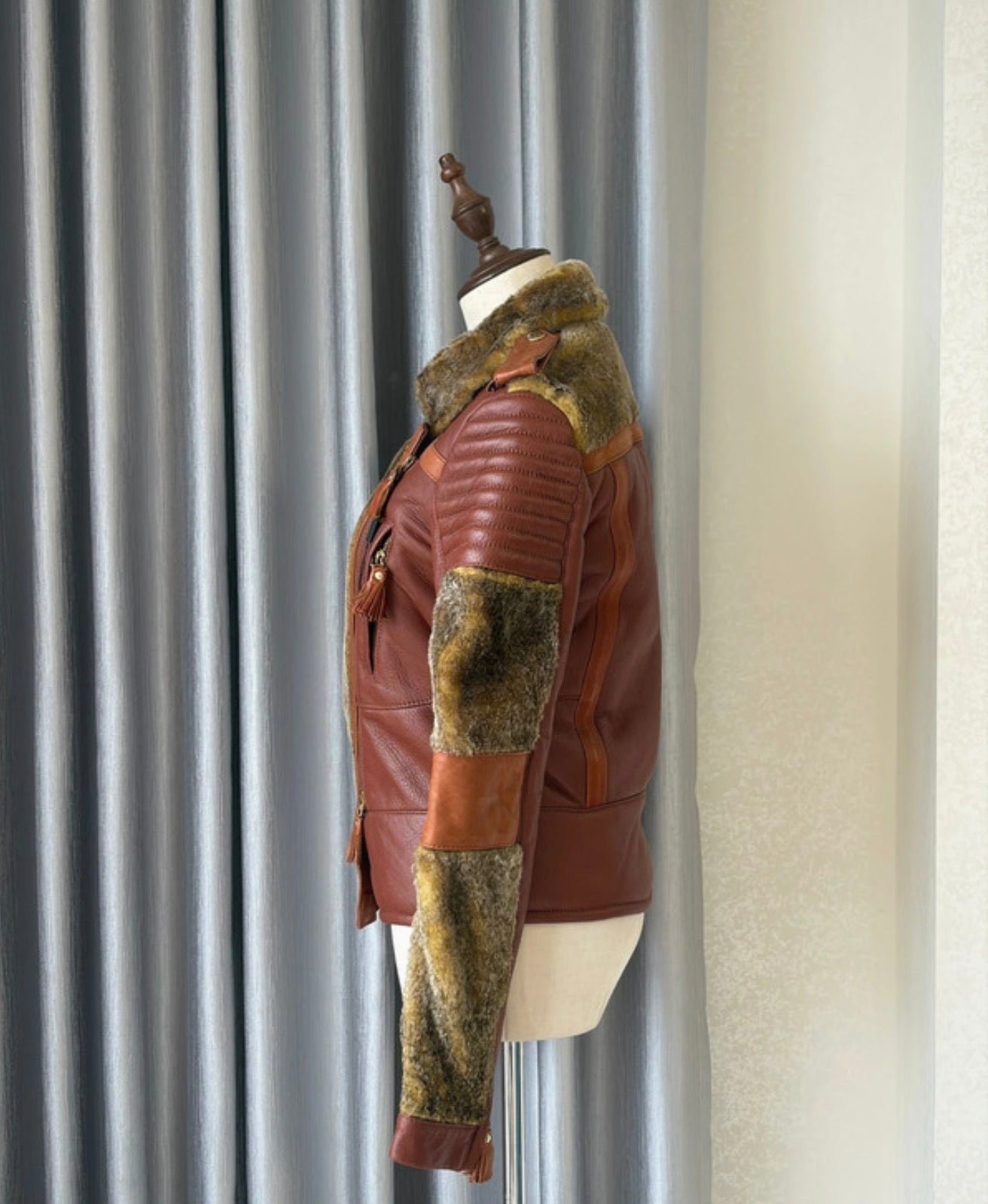 JUST CAVALLI red/ brown jacket