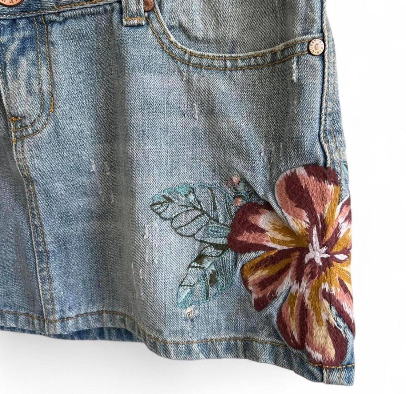 Guess micro mini denim skirt