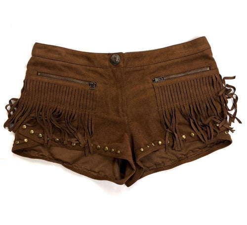 BCBGMAXAZRIA suede mini shorts