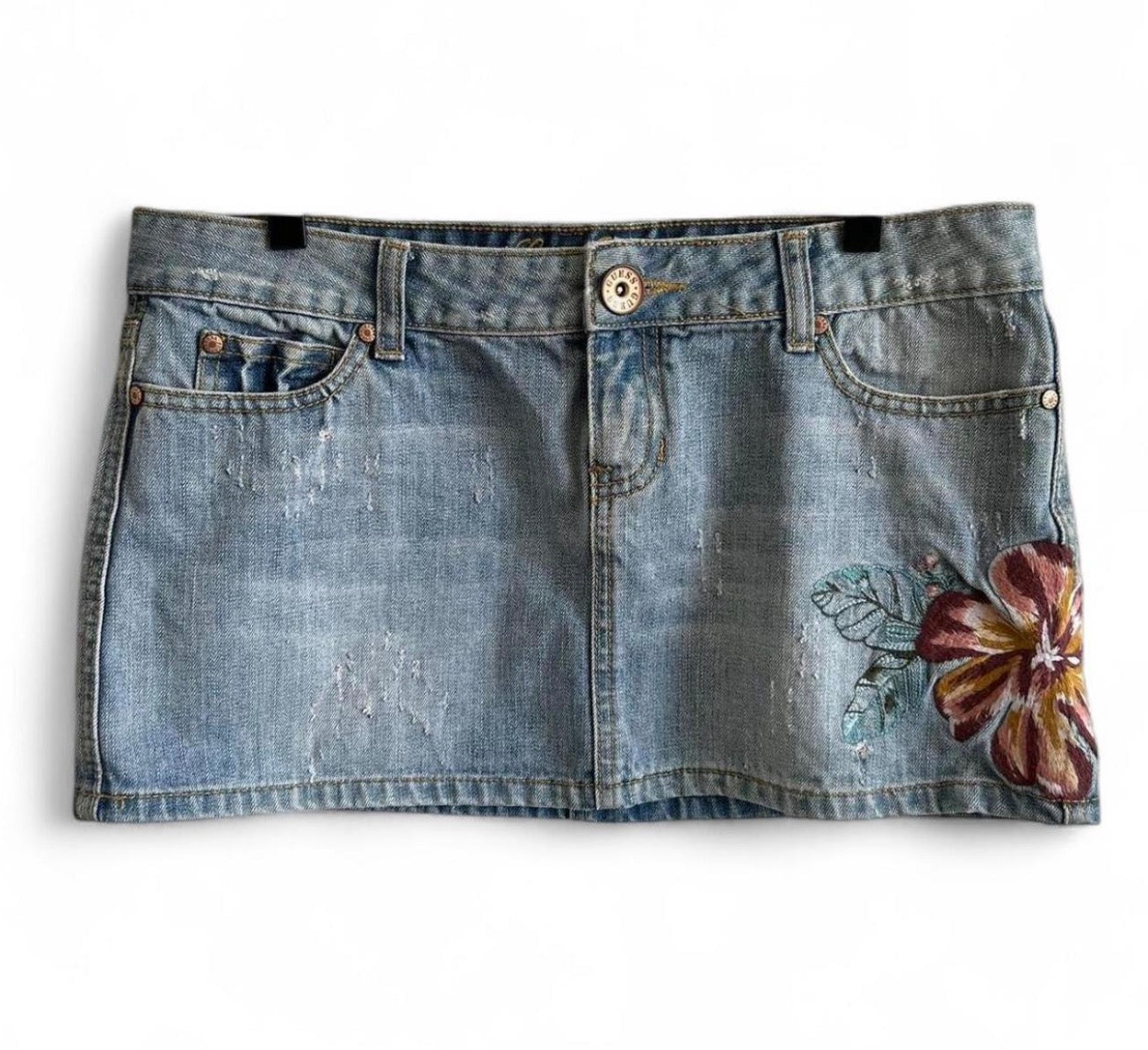 Guess micro mini denim skirt